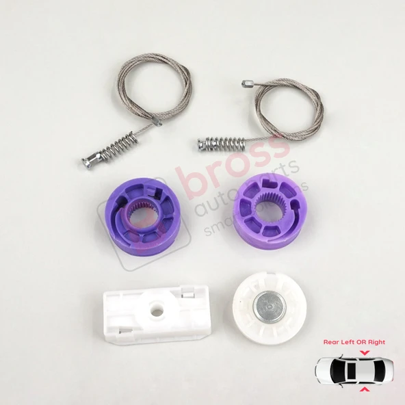 Bentley Continental MK1 GT GTC 3W 393 394 2003-2011 İçin Elektrikli Arka Cam Kriko Tamir Seti - Resim 2