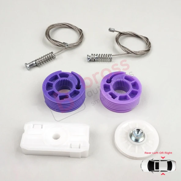 Bentley Continental MK1 GT GTC 3W 393 394 2003-2011 İçin Elektrikli Arka Cam Kriko Tamir Seti - Resim 3