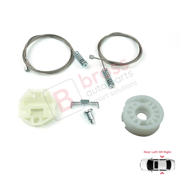 Mercedes E W210 S210 1995-2003 2107301646 2107301546 İçin Arka Sol veya Sağ Cam Kriko Tamir Seti - Resim 2