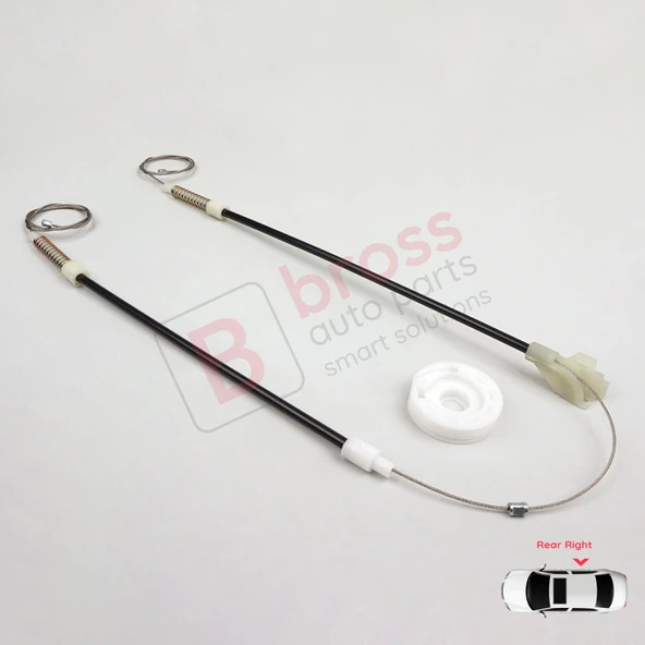 VW Golf MK3 1H1 1H5 1991-1998 Vento Jetta 1H2 1992-1999 İçin Elektrikli Arka Sağ Kapı Cam Kriko Seti - Resim 3