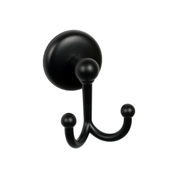 SAS Banyo Aksesuar Seti Yuvarlak Havluluk Kapaklı Tuvalet Kağıtlığı 3 Lü Set SİYAH - Resim 5