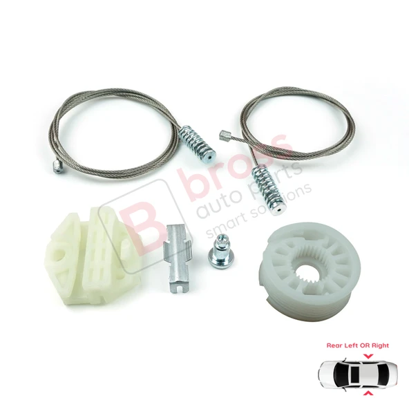 Mercedes E W210 S210 1995-2003 2107301646 2107301546 İçin Arka Sol veya Sağ Cam Kriko Tamir Seti - Resim 3