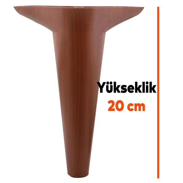Aspen Lüks Mobilya Kanepe Koltuk Tv Ünitesi Konsol Yükseltici Ayağı Ayakları 20 Cm Ahşap Desenli - 4