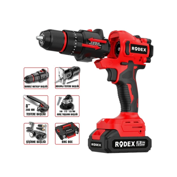 Rodex RDX2705 Akülü Şarjlı Çok Amaçlı 5 Fonksiyonlu Makina ürün görseli 1