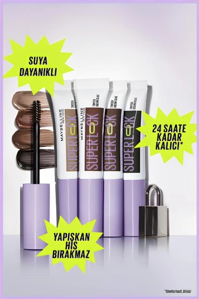 Super Lock Brow Glue Kaş Sabitleyici Maskara - Deep Brown - 4