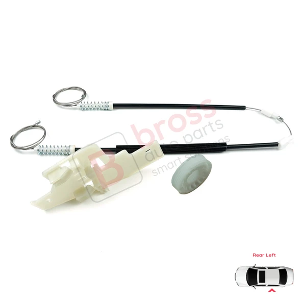 Peugeot 407 6E 6D 2004-2011 4/5 Kapı 9644893780 İçin Elektrikli Arka Sol Cam Kriko Tamir Seti - Resim 5