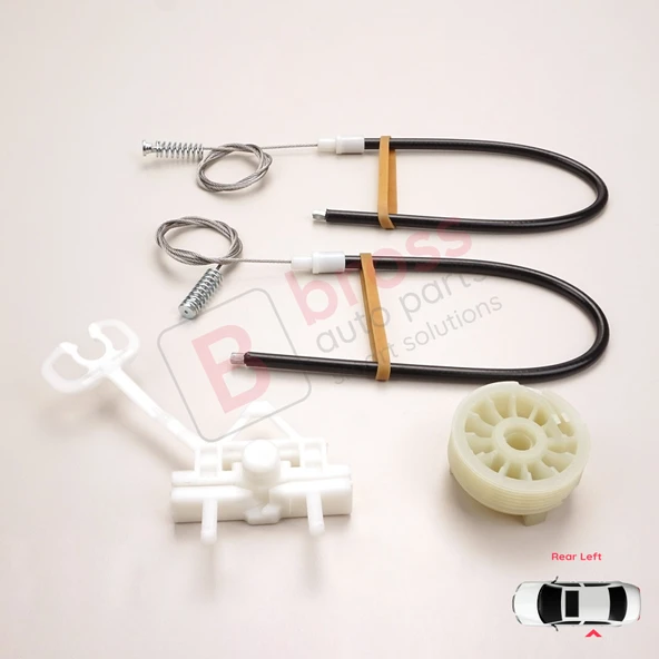 Fiat Abarth Punto Grande Evo MK3 199 2005-2024 İçin Elektrikli Arka Sol Kapı Cam Kriko Tamir Seti - Resim 3