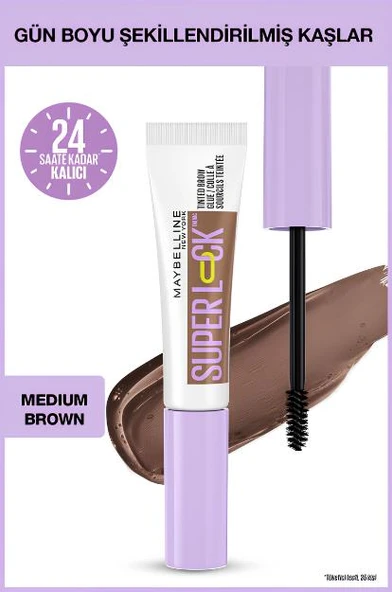 Super Lock Brow Glue Kaş Sabitleyici Maskara - Medium Brown - 2