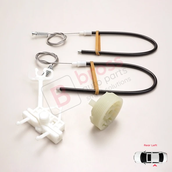 Fiat Abarth Punto Grande Evo MK3 199 2005-2024 İçin Elektrikli Arka Sol Kapı Cam Kriko Tamir Seti - Resim 5