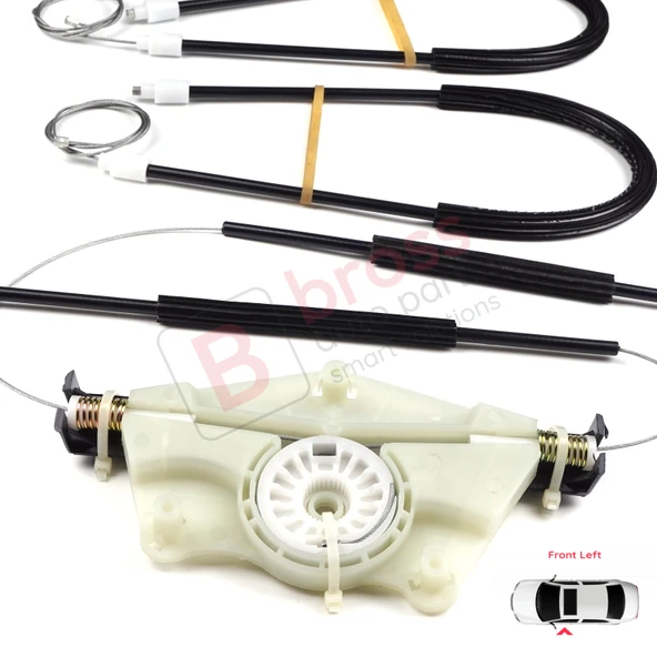 Skoda Fabia MK1 1999-2008 4/5 Kapı Praktik Van 6Y0837655 İçin Manuel Ön Sol Kapı Cam Kriko Tamir Seti - Resim 3