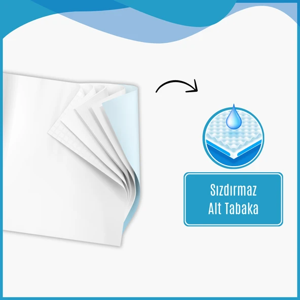 Paddlers 4x30 120 Adet Hasta Bakım Yatak Koruyucu Örtü (60X90 Boyutunda) - Resim 4