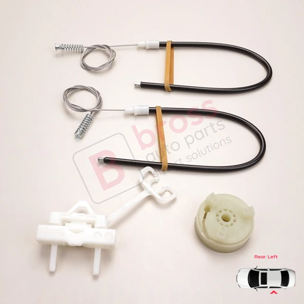 Fiat Abarth Punto Grande Evo MK3 199 2005-2024 İçin Elektrikli Arka Sol Kapı Cam Kriko Tamir Seti - Resim 2