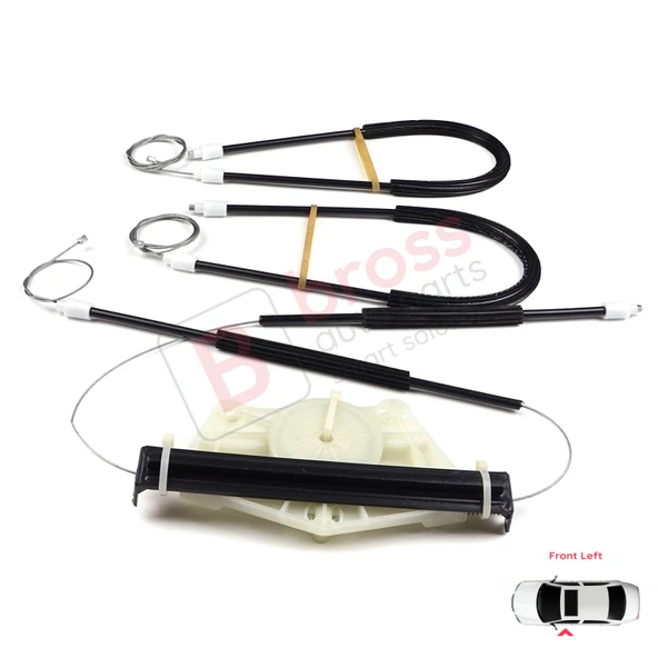 Skoda Fabia MK1 1999-2008 4/5 Kapı Praktik Van 6Y0837655 İçin Manuel Ön Sol Kapı Cam Kriko Tamir Seti - 2