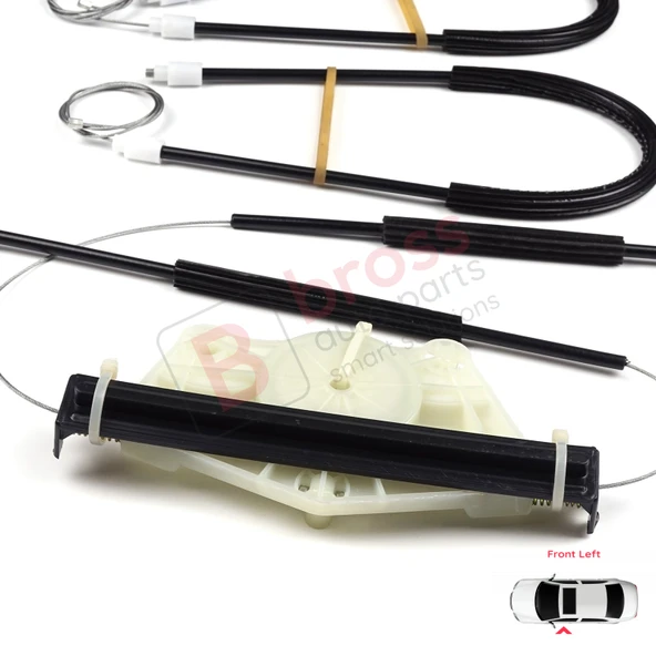 Skoda Fabia MK1 1999-2008 4/5 Kapı Praktik Van 6Y0837655 İçin Manuel Ön Sol Kapı Cam Kriko Tamir Seti - Resim 4