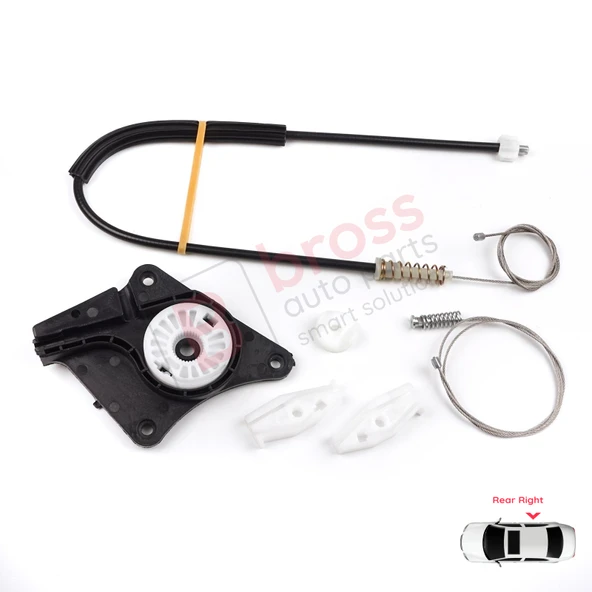 VW New Beetle Cabrio Convertible 2003-2010 1Y0898292 İçin Elektrikli Arka Sağ Cam Kriko Tamir Seti ürün görseli