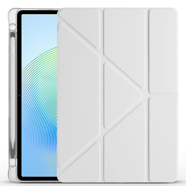 Honor Pad X8A Kılıf Zore Tri Folding Kalem Bölmeli Standlı Kılıf - Resim 8