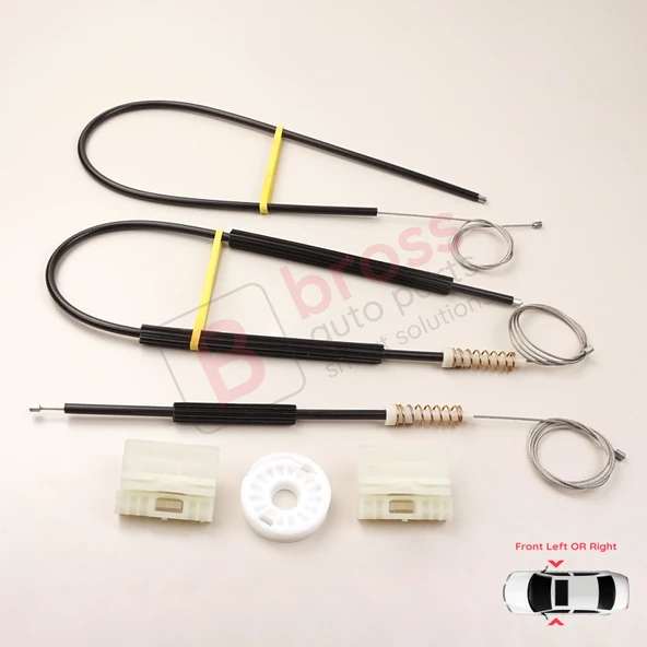 Audi A4 B6 8E2/5 B7 8EC/D Seat Exeo 3R2/5 4/5 Kapı İçin Ön Sağ veya Sol Kapı Cam Kriko Tamir Seti ürün görseli 1