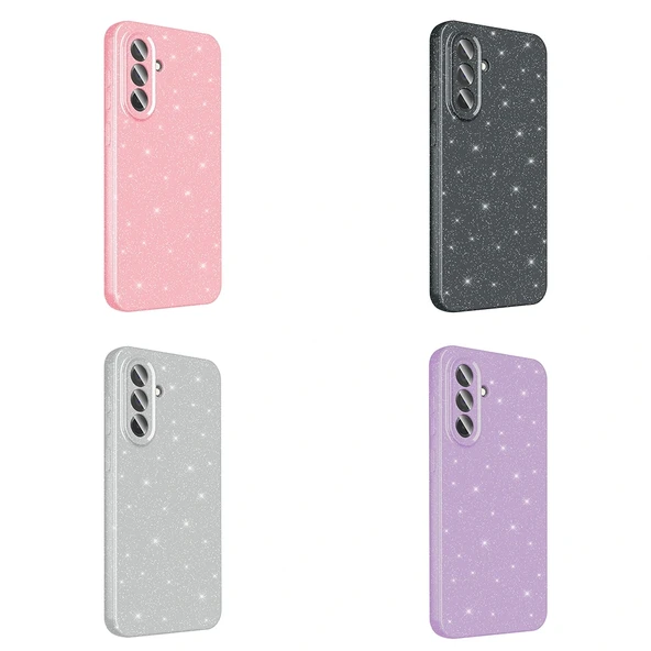 Galaxy A56 Kılıf Kamera Korumalı Simli Lüks Redclick Koton Kapak - Resim 10