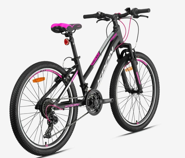 KRON XC 75 LADY 24 JANT 21 VİTES V FREN FULL SHIMANO SİSTEM MAT SİYAH-GRİ/PEMBE )KRN25-041) - 3
