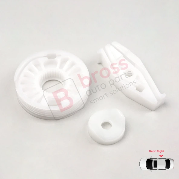 VW New Beetle Cabriolet İçin Sağ Arka Cam Kriko Tamir Seti - Resim 3