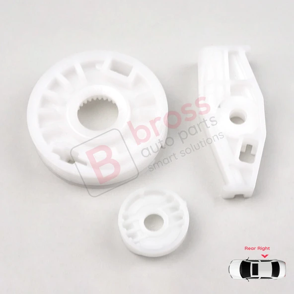 VW New Beetle Cabriolet İçin Sağ Arka Cam Kriko Tamir Seti - Resim 2