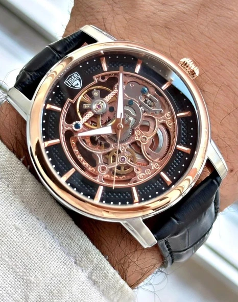 TI-591E TIGER OTOMATİK ÇELİK ERKEK SAATİ