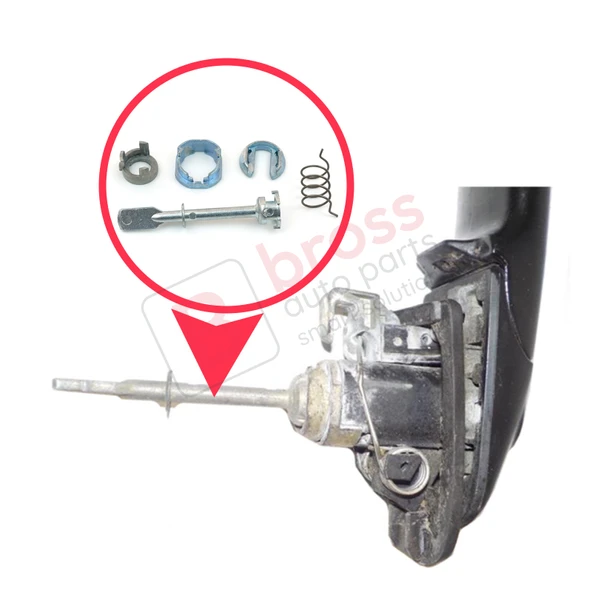 VW Caddy 2 Seat Cordoba Ibiza Inca 6K İçin Ön Kapı Kilidi Tamir Takımı 6K4837223A 68mm - Resim 5