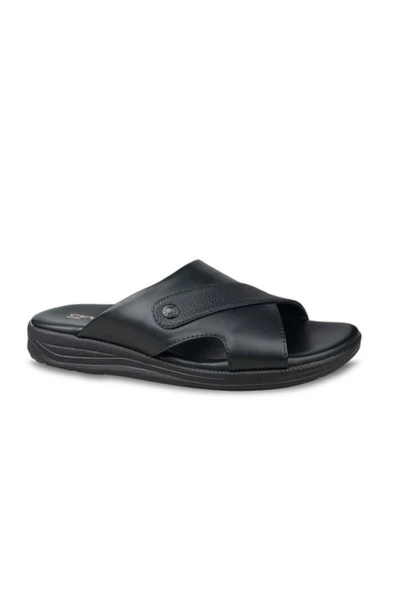 Ceyo 9956-10 Memory Foam Taban Erkek Terlik Siyah 40-45