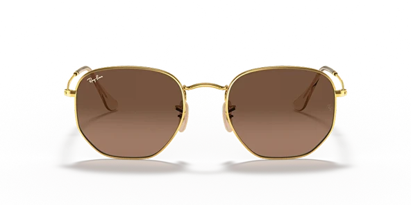 Ray-Ban Hexagonal 3548N 9124/43 Arista Gold-Brown Güneş Gözlüğü - 2