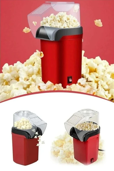Tilbe Home Popcorn Mısır Makinesi Yağsız Mısır Patlatma Makinası 1200W Elektrikli Sıcak Havalı Mısır Makinesi - 3