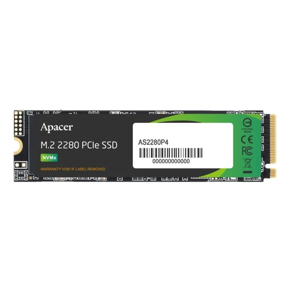 Apacer AP1TBAS2280P4-1 1TB (3000/2000MB/s) M.2 2280 PCIe 3.0 NVMe SSD