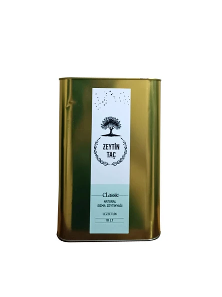 Zeytin Taç Classic - Olgun Hasat Natürel Sızma Zeytinyağı 10 lt (Yeni Sezon)
