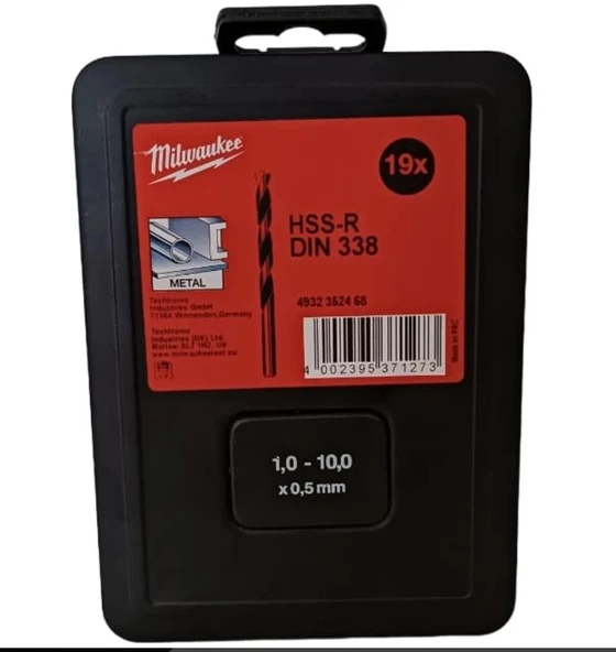 Milwaukee Matkap Ucu Seti HSS-R 19 Prç.(1-10mm) - 2