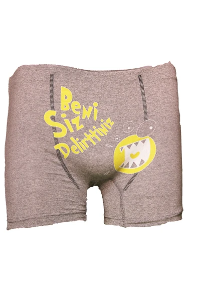 Beni Siz Delirttiniz Komik Erkek Boxer Gri
