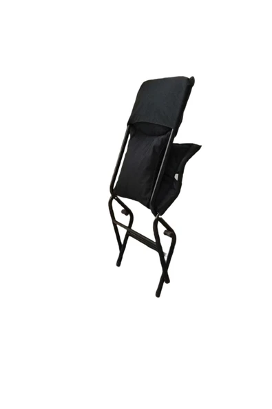 Yapa Yavuzpaşalar Katlanan Şezlong Sandalye -- Siyah Iskeletli, Düz Renk Polyester Kumaşlı -- - 2