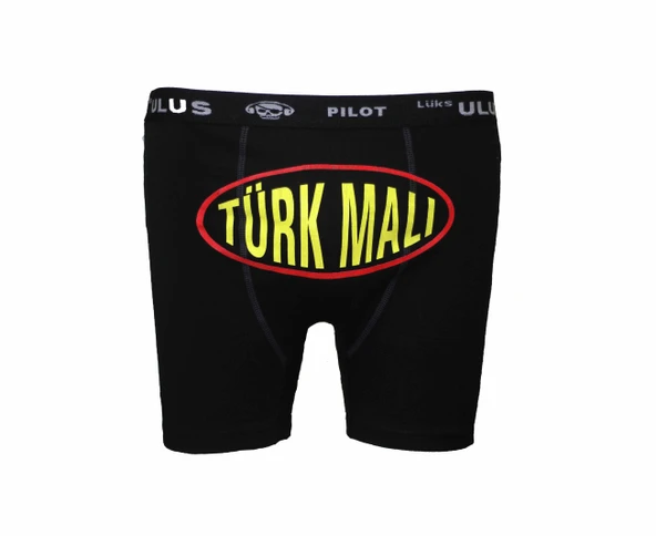 Türk Malı Komik Erkek Boxer Siyah
