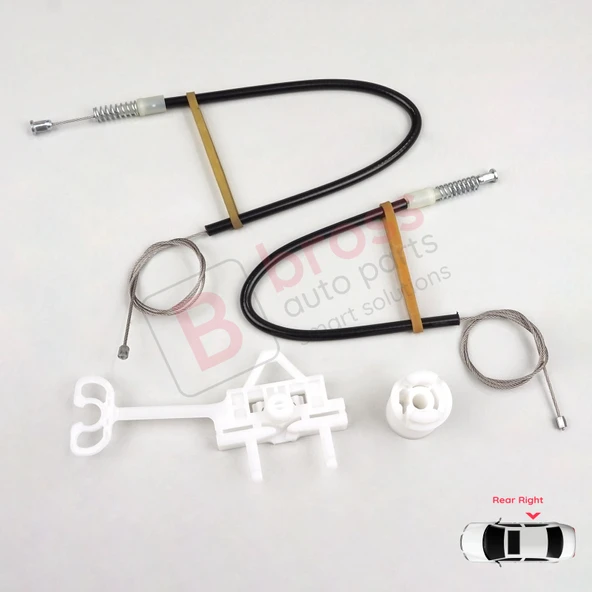 Fiat Linea 323 110 2007-2018 51789673 İçin Manuel Arka Sağ Kapı Cam Kriko Tamir Seti