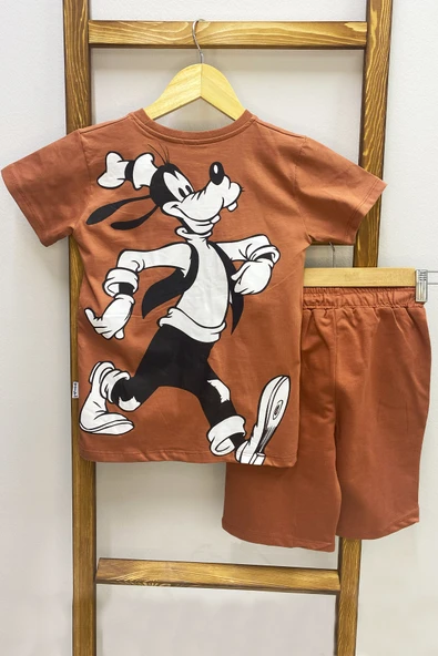 ERKEK ÇOCUK ŞORTLU TAKIM SIRT BASKILI BİSİKLET YAKA F14 - 10