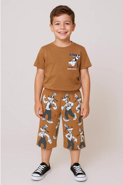 ERKEK ÇOCUK ŞORTLU TAKIM SIRT BASKILI BİSİKLET YAKA F14 - 8