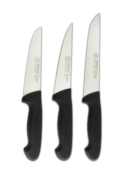 Sürbisa Kasap Seti (3'lü Pimsiz Siyah) 61110-111-130 - Resim 5