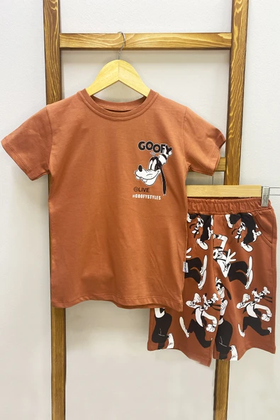 ERKEK ÇOCUK ŞORTLU TAKIM SIRT BASKILI BİSİKLET YAKA F14 - 9