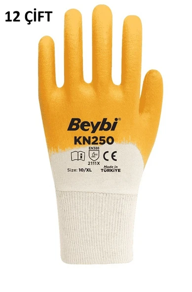 Beybi Kn250 No:10  Pamuk Nitril Eldiven 12 ÇİFT - 3
