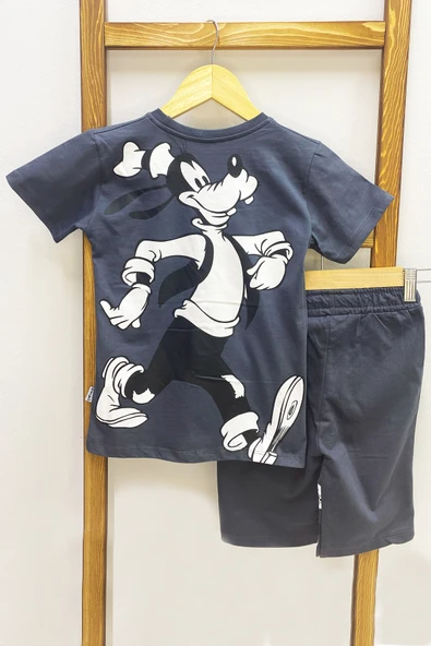 ERKEK ÇOCUK ŞORTLU TAKIM SIRT BASKILI BİSİKLET YAKA F14 - 6