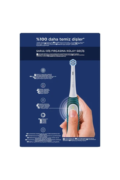 Oral-B İo 2 Orman Yeşili Şarjlı Diş Fırçası 1 Diş Fırçası Başlığı 1 Seyahat Kutusu - 8