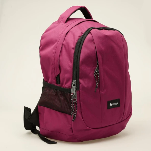 Okapi Sırt Çantası Üç Bölmeli Bordo OKP-128 - 7