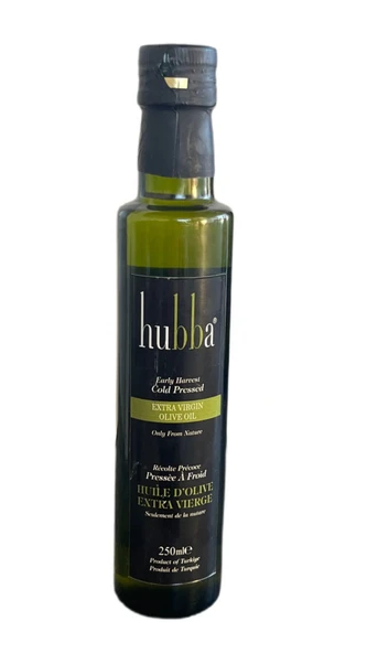 HUBBA 250 ML CAM ŞİŞE YÜKSEK POLİFENOL (+380) NATUREL SIZMA ZEYTİNYAĞI