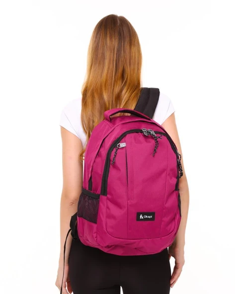 Okapi Sırt Çantası Üç Bölmeli Bordo OKP-128