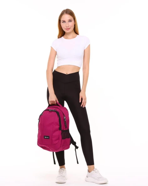 Okapi Sırt Çantası Üç Bölmeli Bordo OKP-128 - 10