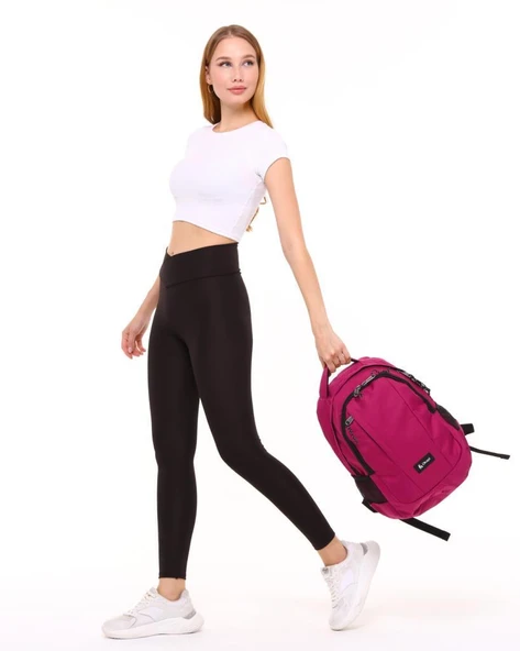 Okapi Sırt Çantası Üç Bölmeli Bordo OKP-128 - 11
