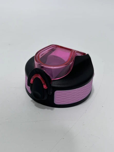 Otomatik Pipetli Su Matarası Yedek Kapağı 65mm Pembe - 3